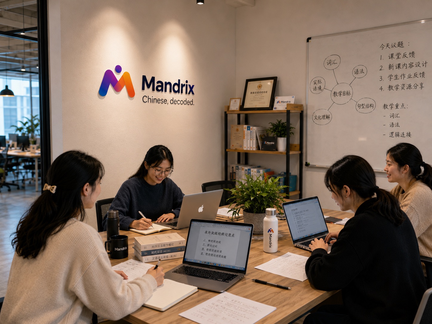 Mandrix structured Chinese learning and teaching method session